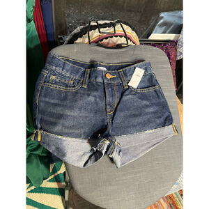 Women's Unbranded Blue Jean Shorts Size 12 with Yellow Stitching